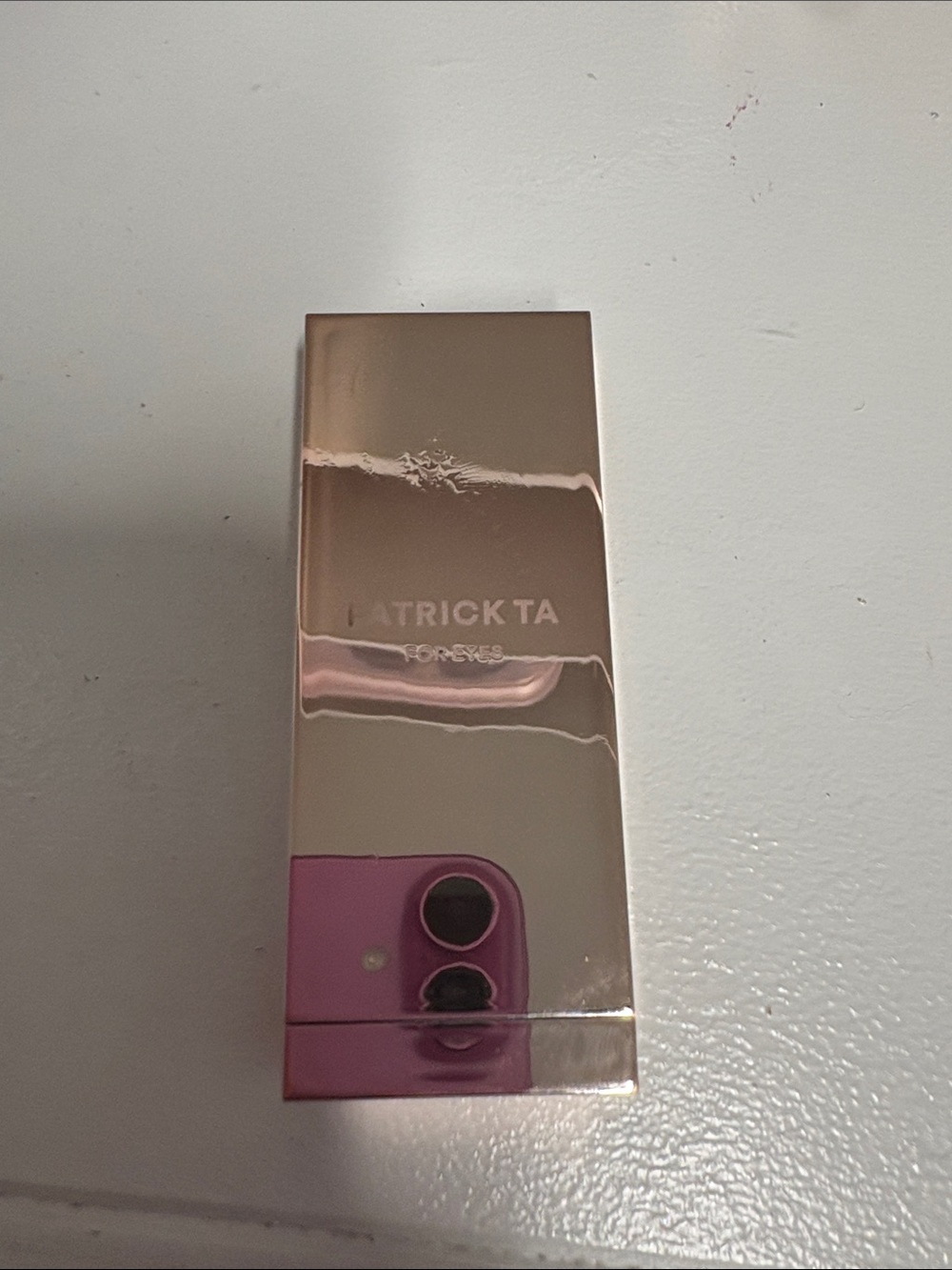 Patrick Ta Metallic Rose Gold Makeup Stick Case